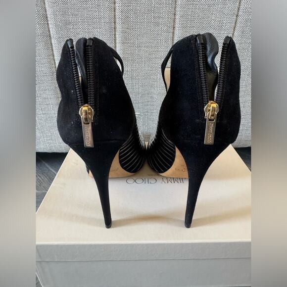 Jimmy Choo “Taste” Black Suede with Fishline heels - 40.5 - Picture 10 of 16